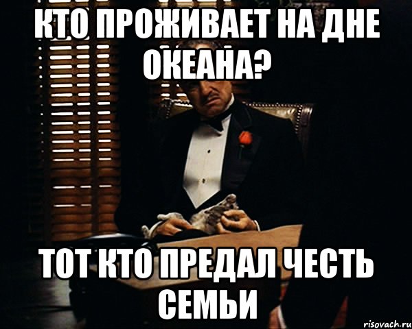 кто проживает на дне океана? тот кто предал честь семьи, Мем Дон Вито Корлеоне