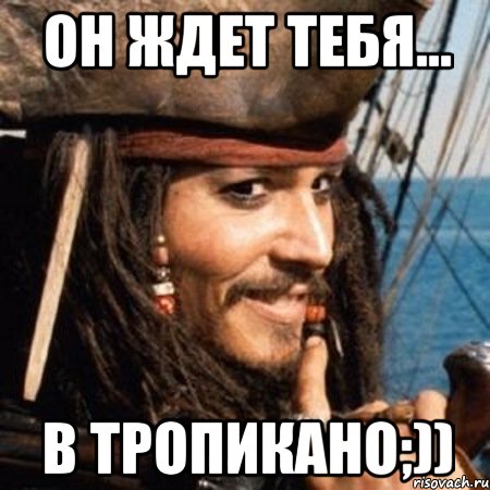 он ждет тебя... в Тропикано;)), Мем джек воробей