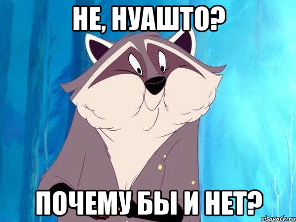 не, нуашто? Почему бы и нет?