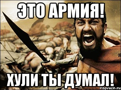 это АРМИЯ! хули ты думал!, Мем Это Спарта