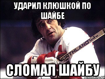Ударил клюшкой по шайбе сломал шайбу