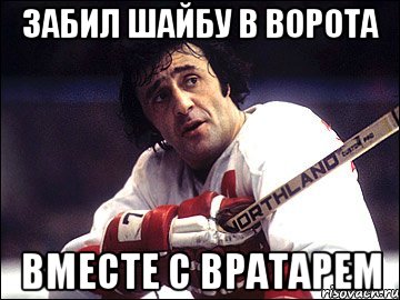 Забил шайбу в ворота вместе с вратарем