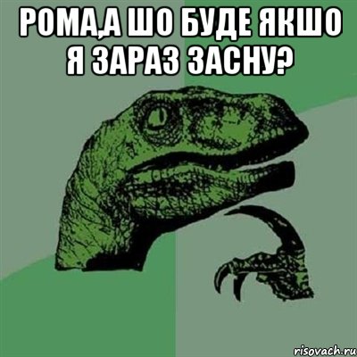 Рома,а шо буде якшо я зараз засну? , Мем Филосораптор