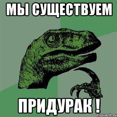 мы существуем придурак !, Мем Филосораптор