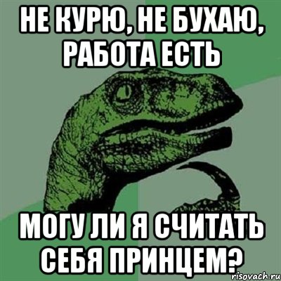 Не курю, не бухаю, работа есть Могу ли я считать себя принцем?, Мем Филосораптор