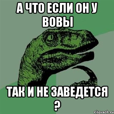 А что Если он у Вовы Так и не заведется ?, Мем Филосораптор