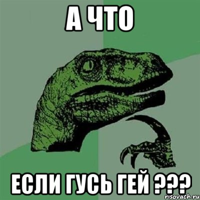 а что если гусь гей ???, Мем Филосораптор