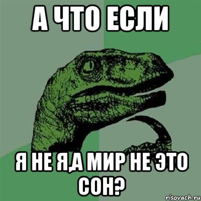 А что если Я не я,а мир не это сон?, Мем Филосораптор