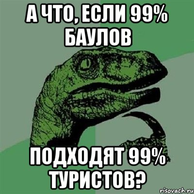 А что, если 99% баулов подходят 99% туристов?, Мем Филосораптор