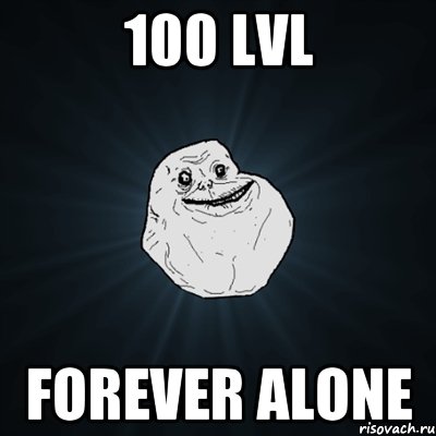 100 lvl forever alone, Мем Forever Alone