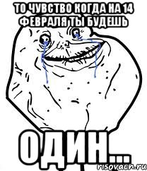 То чувство когда на 14 февраля ты будешь один..., Мем Forever Alone