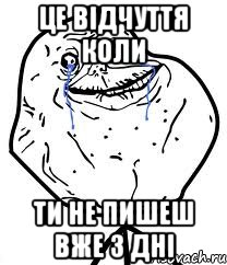 Це відчуття коли ти не пишеш вже 3 дні, Мем Forever Alone