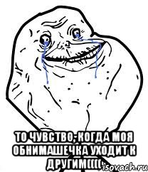  То чувство, когда моя обнимашечка уходит к другим((((, Мем Forever Alone