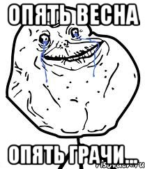 опять весна опять грачи..., Мем Forever Alone