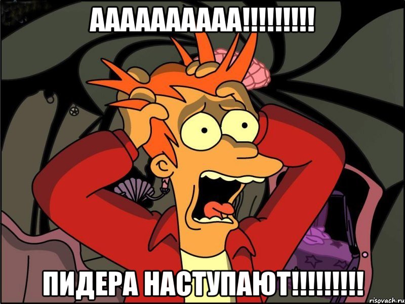 Аааааааааа!!!!!!!!! пидера наступают!!!!!!!!!, Мем Фрай в панике