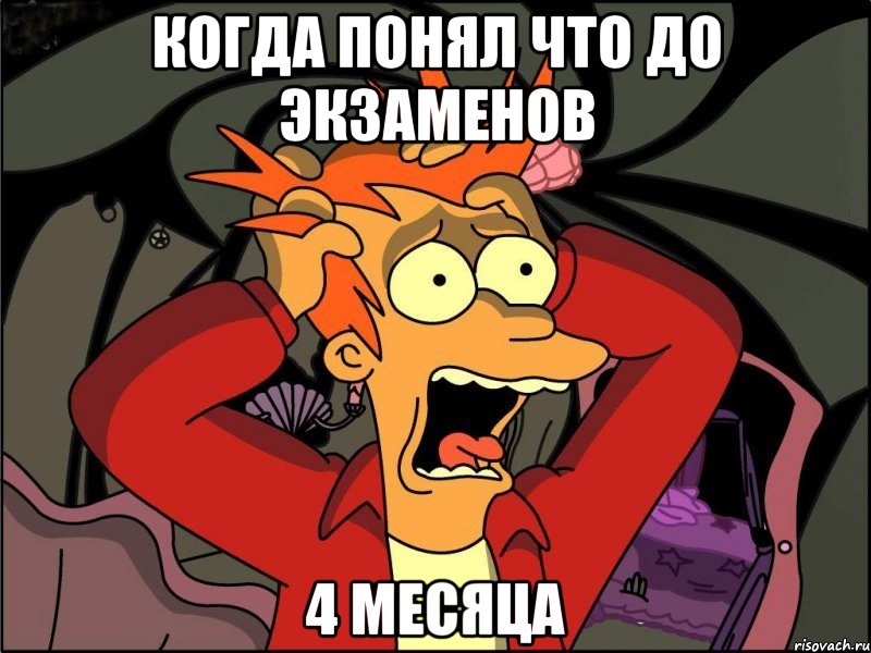 когда понял что до экзаменов 4 месяца, Мем Фрай в панике