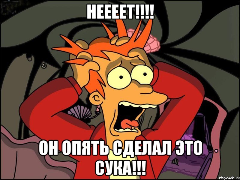 НЕЕЕЕТ!!!! Он опять сделал это сука!!!, Мем Фрай в панике