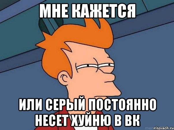 Мне кажется Или Серый постоянно несет хуйню в ВК, Мем  Фрай (мне кажется или)