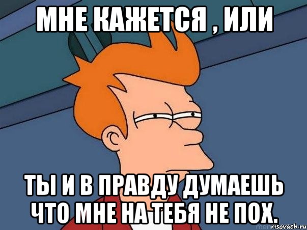 Мне кажется , или ты и в правду думаешь что мне на тебя не пох., Мем  Фрай (мне кажется или)