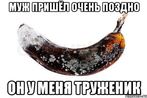 Муж пришёл очень поздно Он у меня труженик