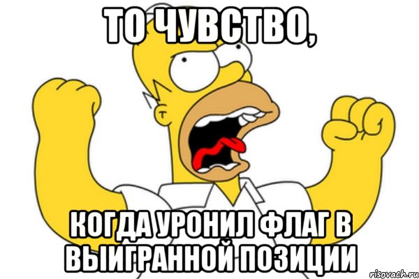 То чувство, когда уронил флаг в выигранной позиции