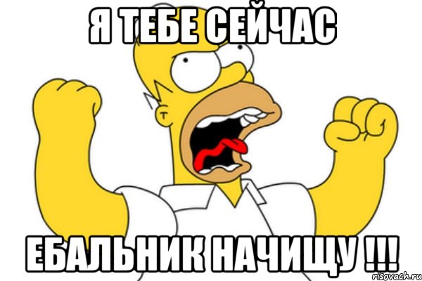 Я тебе сейчас ебальник начищу !!!