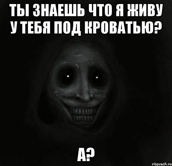ты знаешь что я живу у тебя под кроватью? а?, Мем Ночной гость