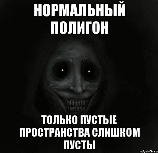 нормальный полигон только пустые пространства слишком пусты, Мем Ночной гость