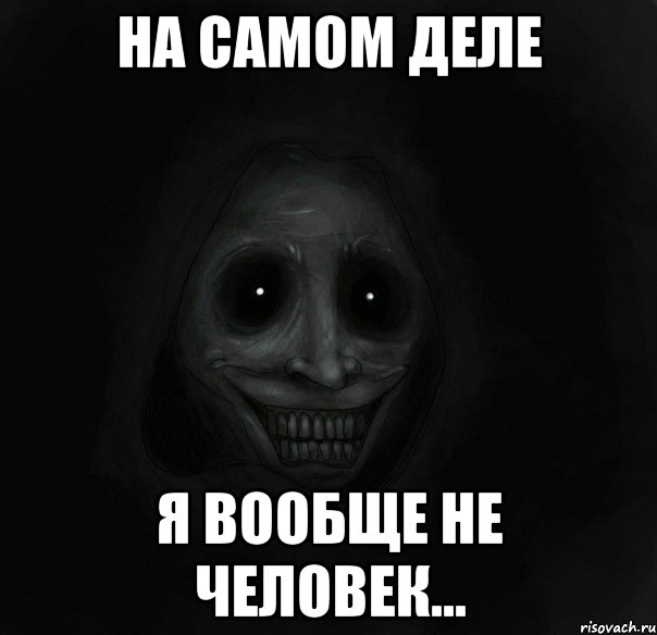 НА САМОМ ДЕЛЕ Я ВООБЩЕ НЕ ЧЕЛОВЕК..., Мем Ночной гость