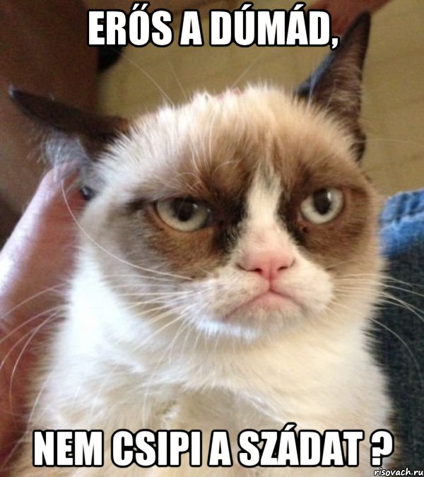 Erős a dúmád, nem csipi a szádat ?