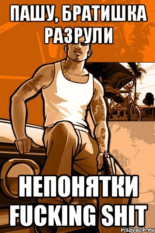 пашу, братишка разрули непонятки fucking shit, Мем GTA