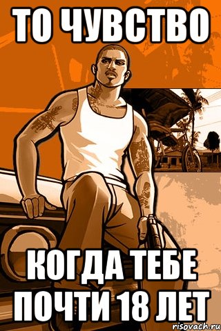 то чувство когда тебе почти 18 лет, Мем GTA