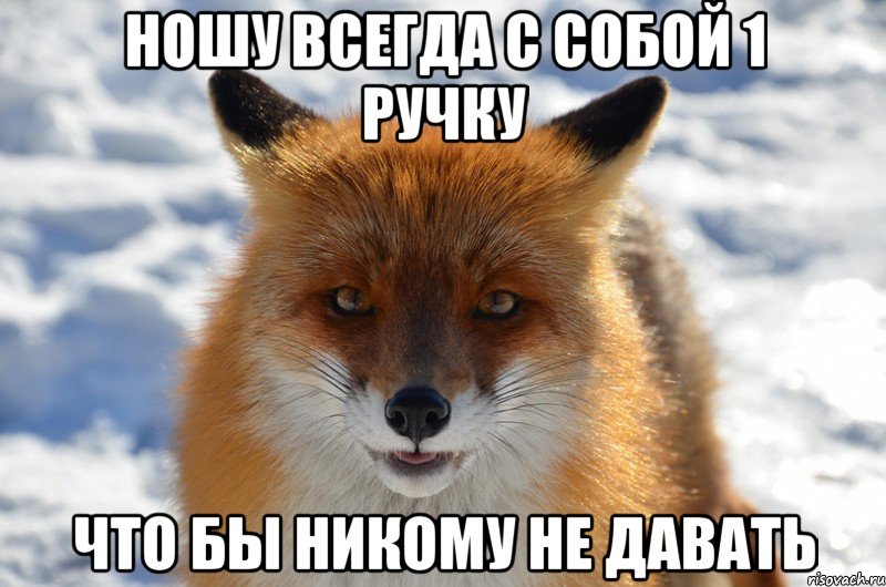 ношу всегда с собой 1 ручку что бы никому не давать