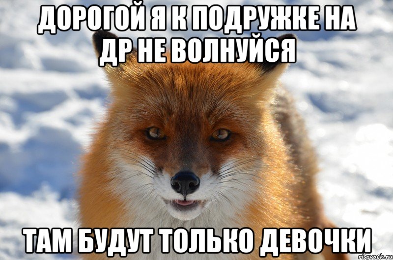 дорогой я к подружке на др не волнуйся там будут только девочки
