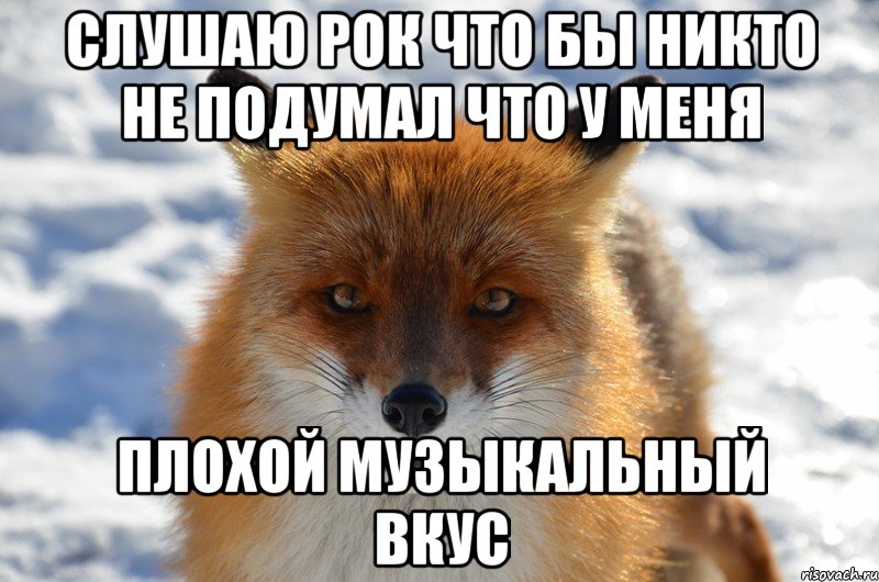 слушаю рок что бы никто не подумал что у меня плохой музыкальный вкус