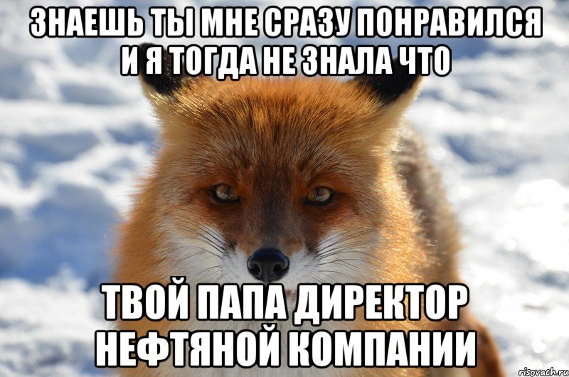 знаешь ты мне сразу понравился и я тогда не знала что твой папа директор нефтяной компании