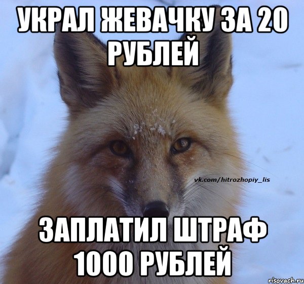 украл жевачку за 20 рублей заплатил штраф 1000 рублей