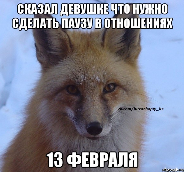сказал девушке что нужно сделать паузу в отношениях 13 февраля