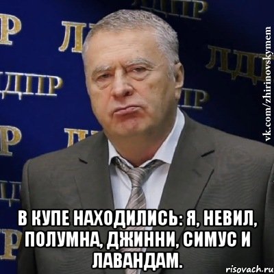  В купе находились: Я, Невил, Полумна, Джинни, Симус и Лавандам., Мем Хватит это терпеть (Жириновский)