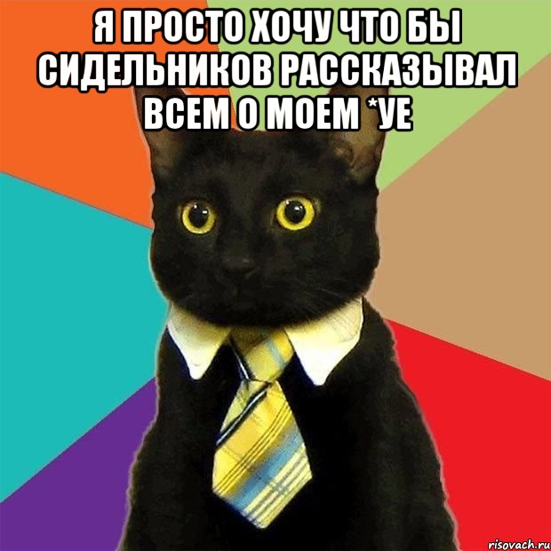 Я ПРОСТО ХОЧУ ЧТО БЫ СИДЕЛЬНИКОВ РАССКАЗЫВАЛ ВСЕМ О МОЕМ *УЕ , Мем  Кошечка