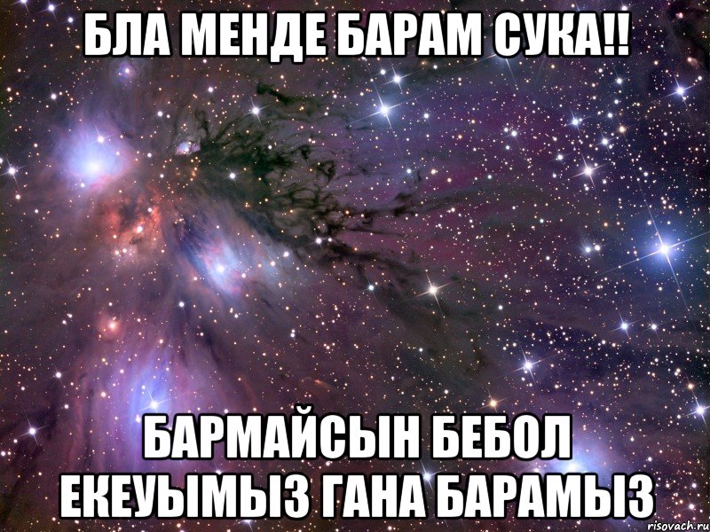 бла менде барам сука!! бармайсын Бебол екеуымыз гана барамыз