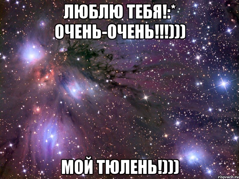 ЛЮБЛЮ ТЕБЯ!:* ОЧЕНЬ-ОЧЕНЬ!!!))) МОЙ ТЮЛЕНЬ!)))