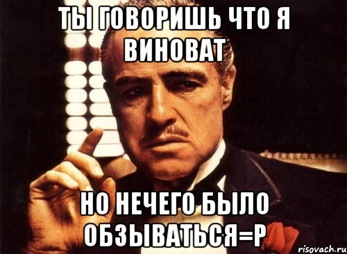 Ты говоришь что я виноват Но нечего было обзываться=p, Мем крестный отец