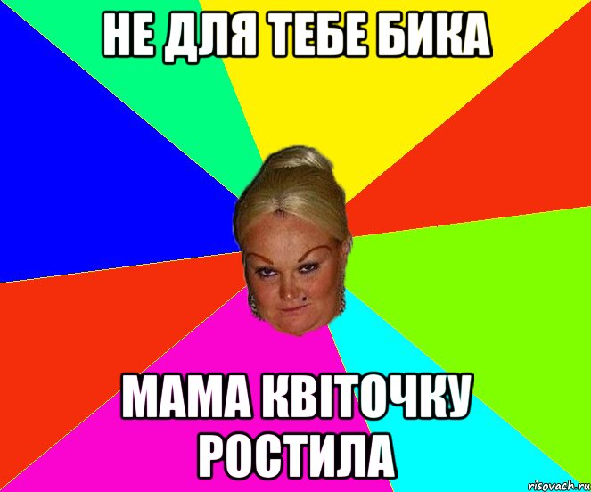 не для тебе бика мама квіточку ростила
