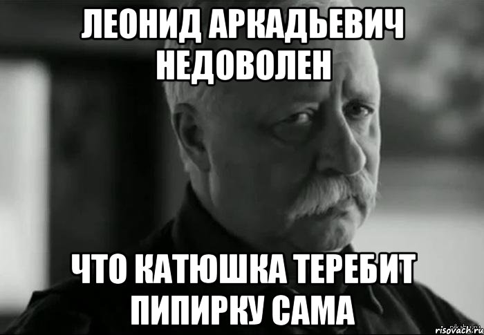 Леонид Аркадьевич недоволен Что Катюшка теребит пипирку сама, Мем Не расстраивай Леонида Аркадьевича