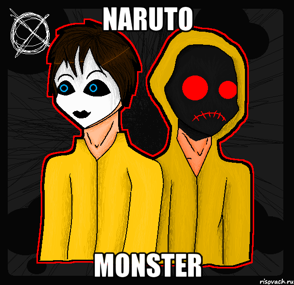 Naruto Monster, Мем Masky and Hoodie