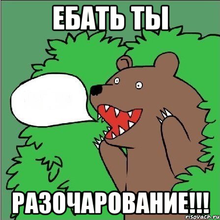 Ебать ты разочарование!!!, Мем Медведь-шлюха