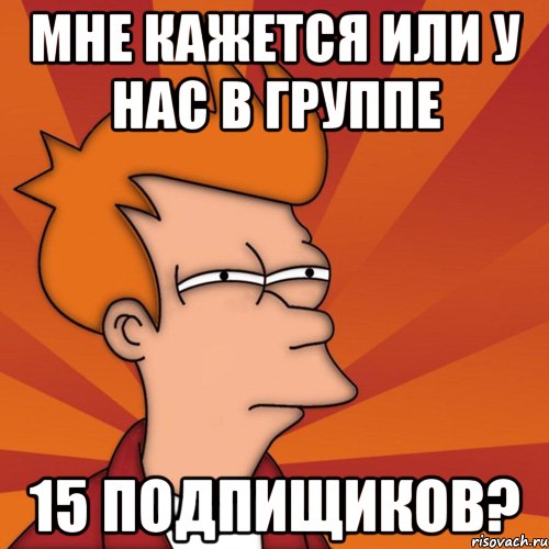 МНЕ КАЖЕТСЯ ИЛИ У НАС В ГРУППЕ 15 ПОДПИЩИКОВ?, Мем Мне кажется или (Фрай Футурама)