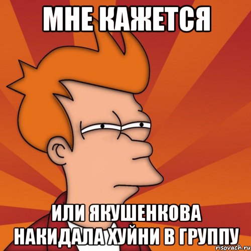 мне кажется или якушенкова накидала хуйни в группу, Мем Мне кажется или (Фрай Футурама)