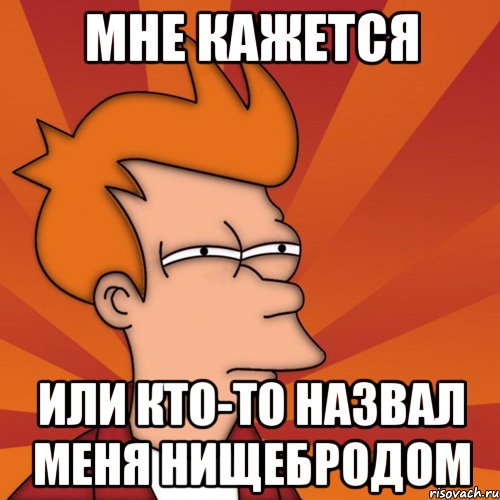 Мне кажется или кто-то назвал меня нищебродом, Мем Мне кажется или (Фрай Футурама)